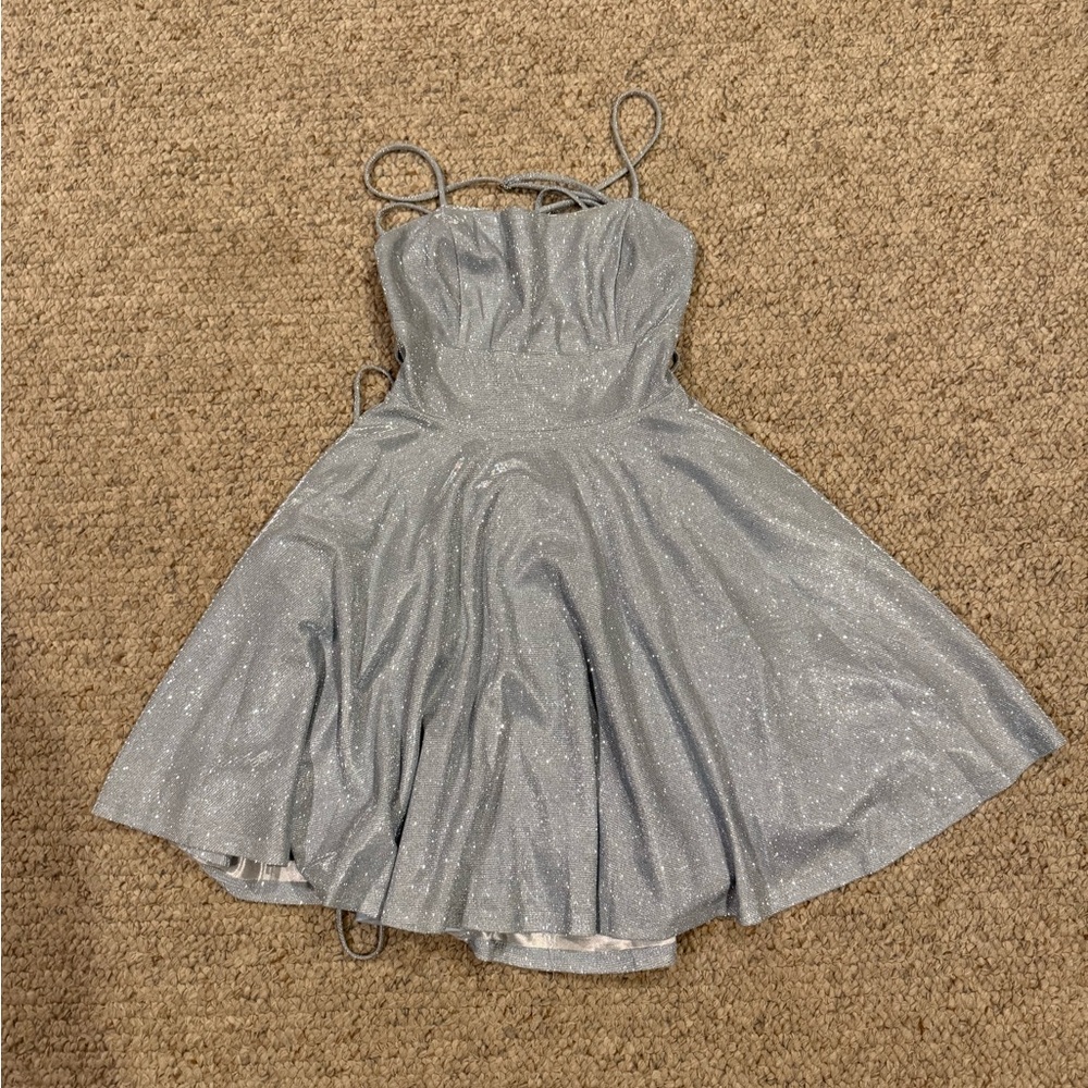 Elegant Silver Women's Dress